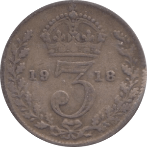 1918 THREEPENCE ( FINE ) - Threepence - Cambridgeshire Coins