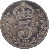 1918 THREEPENCE ( FINE ) - Threepence - Cambridgeshire Coins