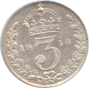 1918 THREEPENCE ( GVF ) 23 - Threepence - Cambridgeshire Coins