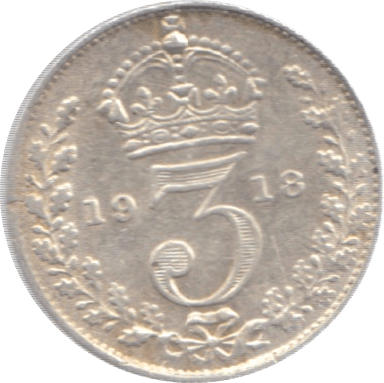 1918 THREEPENCE ( GVF ) 23 - Threepence - Cambridgeshire Coins