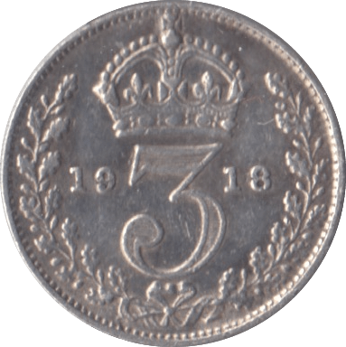 1918 THREEPENCE ( GVF ) - Threepence - Cambridgeshire Coins