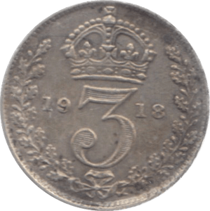 1918 THREEPENCE ( VF ) - Threepence - Cambridgeshire Coins