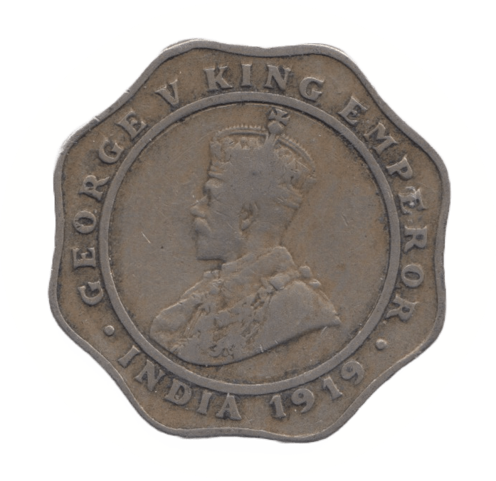 1919 4 ANNAS INDIA - WORLD COINS - Cambridgeshire Coins