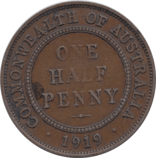 1919 AUSTRALIA HALF PENNY - WORLD COINS - Cambridgeshire Coins