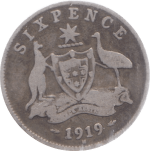 1919 AUSTRALIA SIXPENCE - WORLD COINS - Cambridgeshire Coins