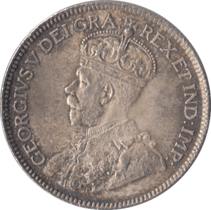 1919 CANADA SILVER 25 CENTS - SILVER WORLD COINS - Cambridgeshire Coins