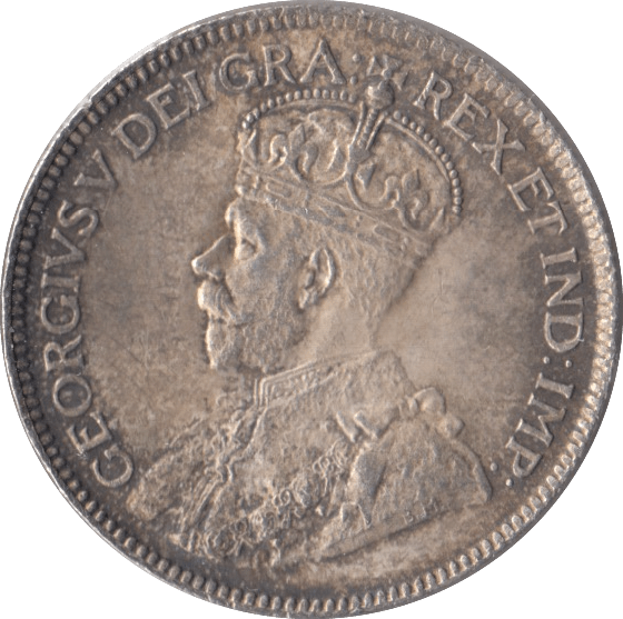 1919 CANADA SILVER 25 CENTS - SILVER WORLD COINS - Cambridgeshire Coins