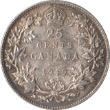 1919 CANADA SILVER 25 CENTS - SILVER WORLD COINS - Cambridgeshire Coins