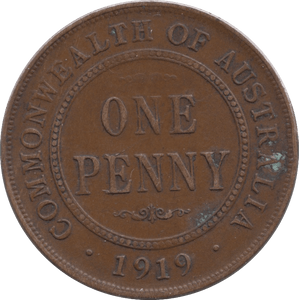 1919 COMMONWEALTH AUSTRALIA ONE PENNY - WORLD COINS - Cambridgeshire Coins
