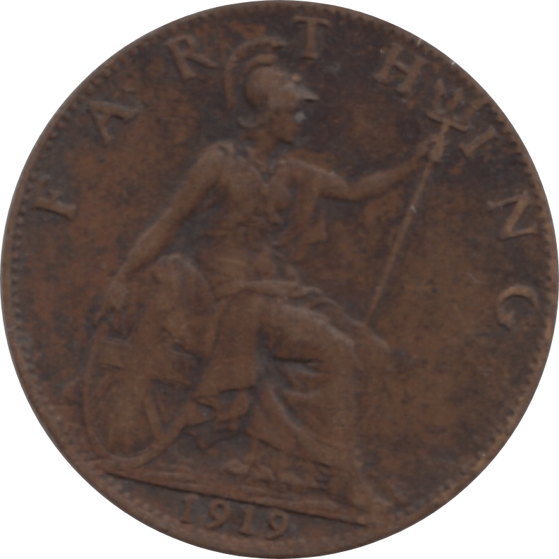 1919 FARTHING 2 ( VF ) 49 - Farthing - Cambridgeshire Coins