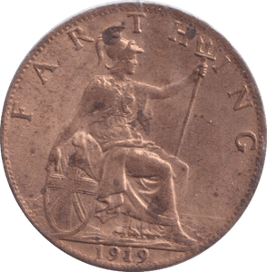 1919 FARTHING ( BU ) - Farthing - Cambridgeshire Coins