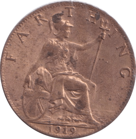 1919 FARTHING ( BU ) - Farthing - Cambridgeshire Coins