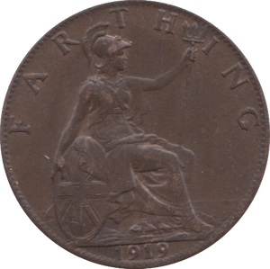 1919 FARTHING ( EF ) 2 - Farthing - Cambridgeshire Coins