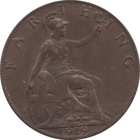 1919 FARTHING ( EF ) 2 - Farthing - Cambridgeshire Coins