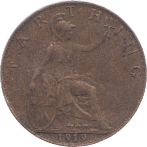 1919 FARTHING ( EF ) B - Farthing - Cambridgeshire Coins