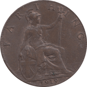 1919 FARTHING ( EF ) - Farthing - Cambridgeshire Coins