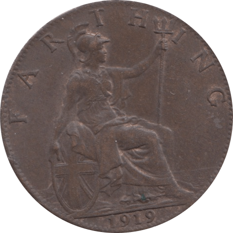 1919 FARTHING ( EF ) - Farthing - Cambridgeshire Coins