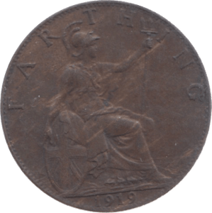 1919 FARTHING ( GVF ) 18 - Farthing - Cambridgeshire Coins