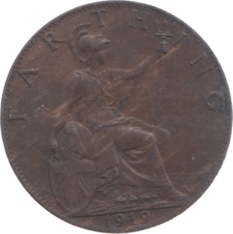 1919 FARTHING ( GVF ) 18 - Farthing - Cambridgeshire Coins