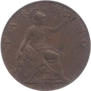 1919 FARTHING ( GVF ) 3 - Farthing - Cambridgeshire Coins