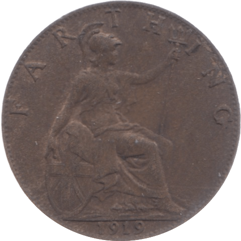 1919 FARTHING ( GVF ) 3 - Farthing - Cambridgeshire Coins