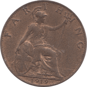 1919 FARTHING ( VF ) - Farthing - Cambridgeshire Coins