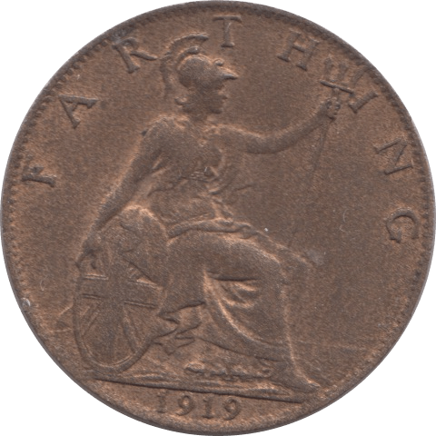 1919 FARTHING ( VF ) - Farthing - Cambridgeshire Coins