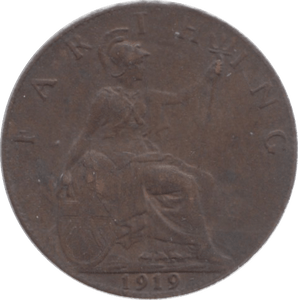 1919 FARTHING ( VF ) - Farthing - Cambridgeshire Coins