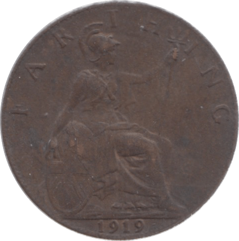 1919 FARTHING ( VF ) - Farthing - Cambridgeshire Coins
