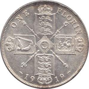 1919 FLORIN ( EF ) 3 - Florin - Cambridgeshire Coins