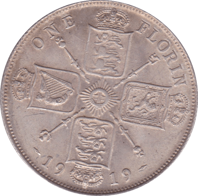 1919 FLORIN ( EF ) C - Florin - Cambridgeshire Coins