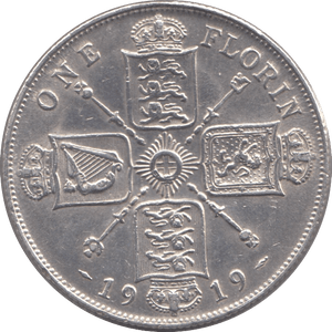 1919 FLORIN ( EF ) - FLORIN - Cambridgeshire Coins