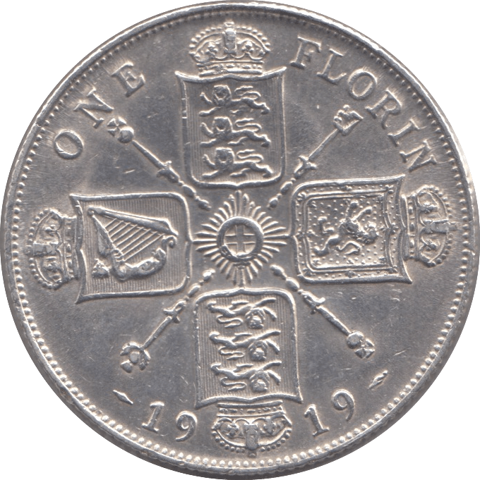 1919 FLORIN ( EF ) - FLORIN - Cambridgeshire Coins