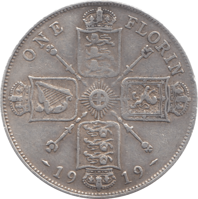 1919 FLORIN ( VF ) 11 - Florin - Cambridgeshire Coins