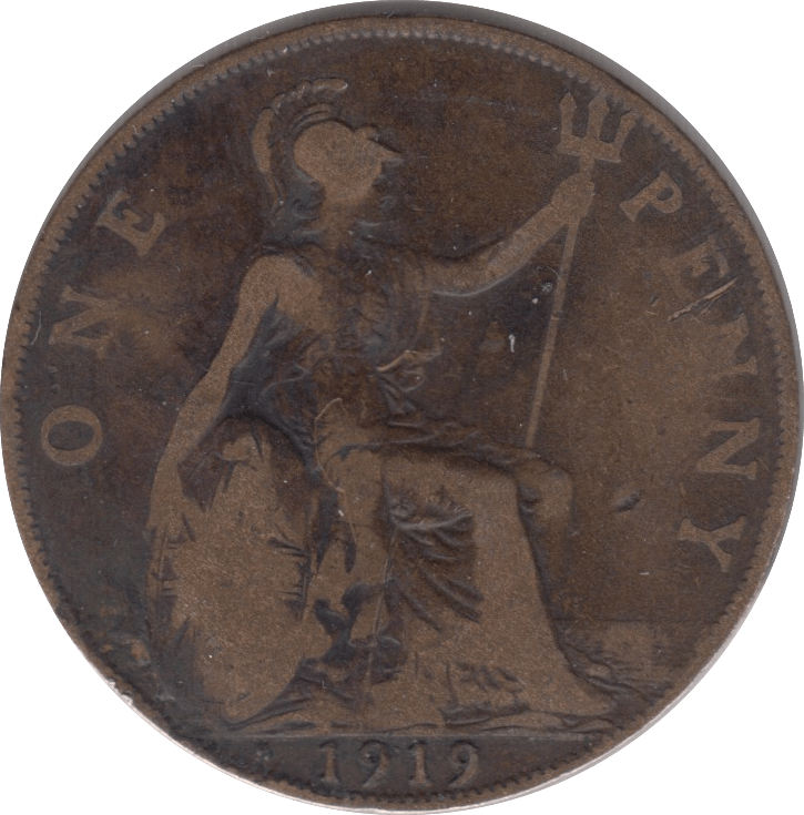 1919 H 1 PENNY ( FINE ) 6 - Penny - Cambridgeshire Coins