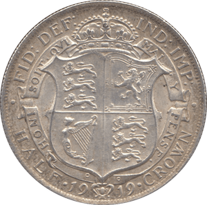 1919 HALFCROWN ( EF ) 3 - HALFCROWN - Cambridgeshire Coins