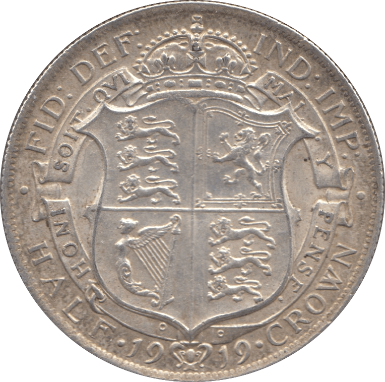 1919 HALFCROWN ( EF ) 3 - HALFCROWN - Cambridgeshire Coins