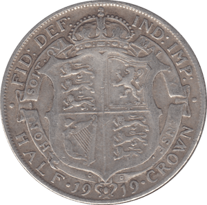 1919 HALFCROWN ( FINE ) 3 - HALFCROWN - Cambridgeshire Coins