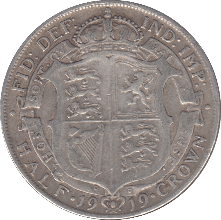 1919 HALFCROWN ( FINE ) 3 - HALFCROWN - Cambridgeshire Coins