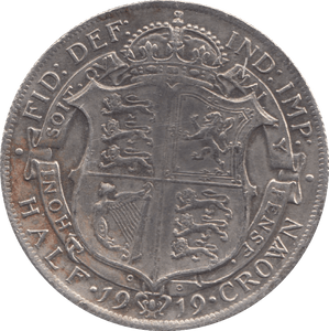 1919 HALFCROWN ( GVF ) 7 - Halfcrown - Cambridgeshire Coins