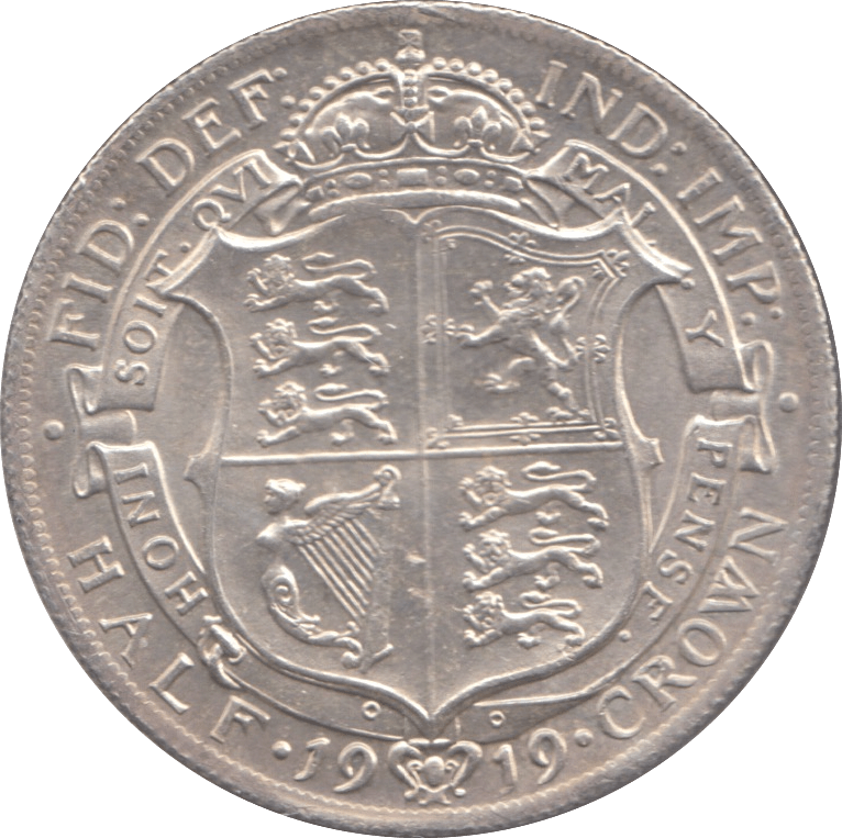 1919 HALFCROWN ( UNC ) - HALFCROWN - Cambridgeshire Coins