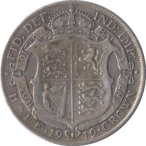 1919 HALFCROWN ( VF ) - Halfcrown - Cambridgeshire Coins