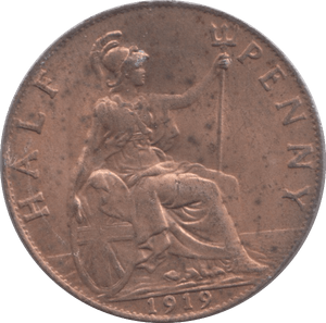 1919 HALFPENNY ( BU ) - Halfpenny - Cambridgeshire Coins