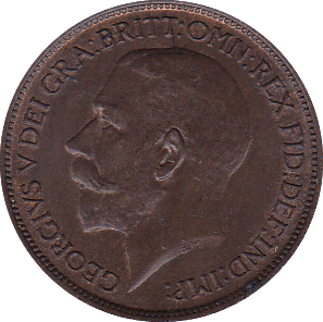 1919 HALFPENNY ( UNC) - Halfpenny - Cambridgeshire Coins