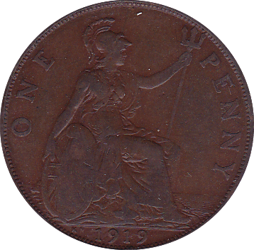 1919 KN PENNY ( GF ) A - Penny - Cambridgeshire Coins