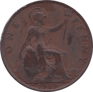 1919 KN PENNY ( GF ) F - Penny - Cambridgeshire Coins
