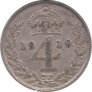 1919 MAUNDY FOURPENCE ( AUNC ) - Maundy Coins - Cambridgeshire Coins