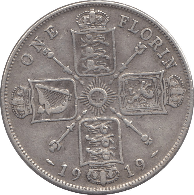 1919 ONE FLORIN ( GF ) - Florin - Cambridgeshire Coins