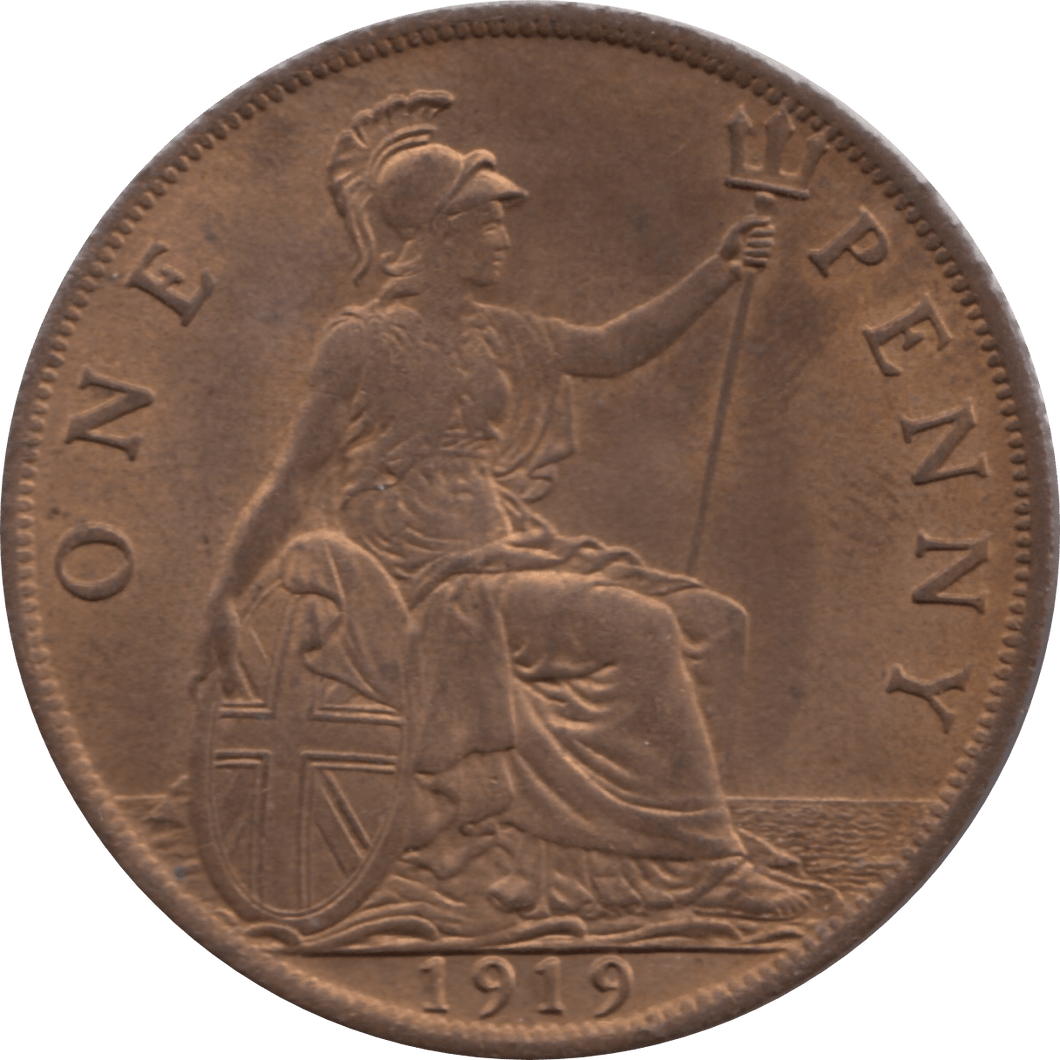 1919 PENNY 1 ( AUNC ) 29 - Penny - Cambridgeshire Coins
