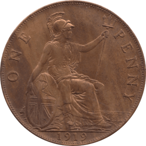 1919 PENNY 2 ( AUNC ) 65 - Penny - Cambridgeshire Coins